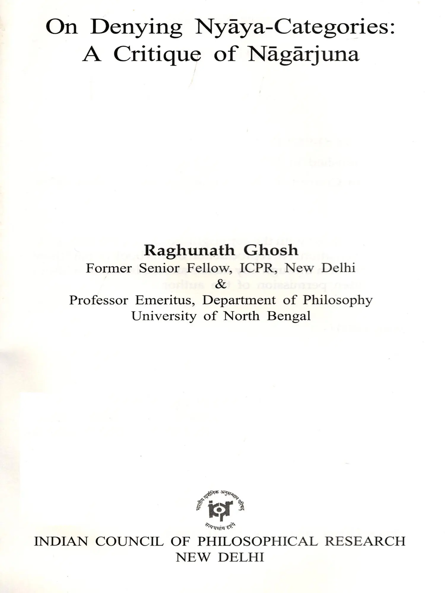 On Denying Nyaya-Categories: A Critique of Nagarjuna - Image 2
